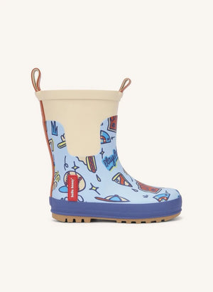 Hello Hossy - Botas de lluvia con juego de béisbol | Azul