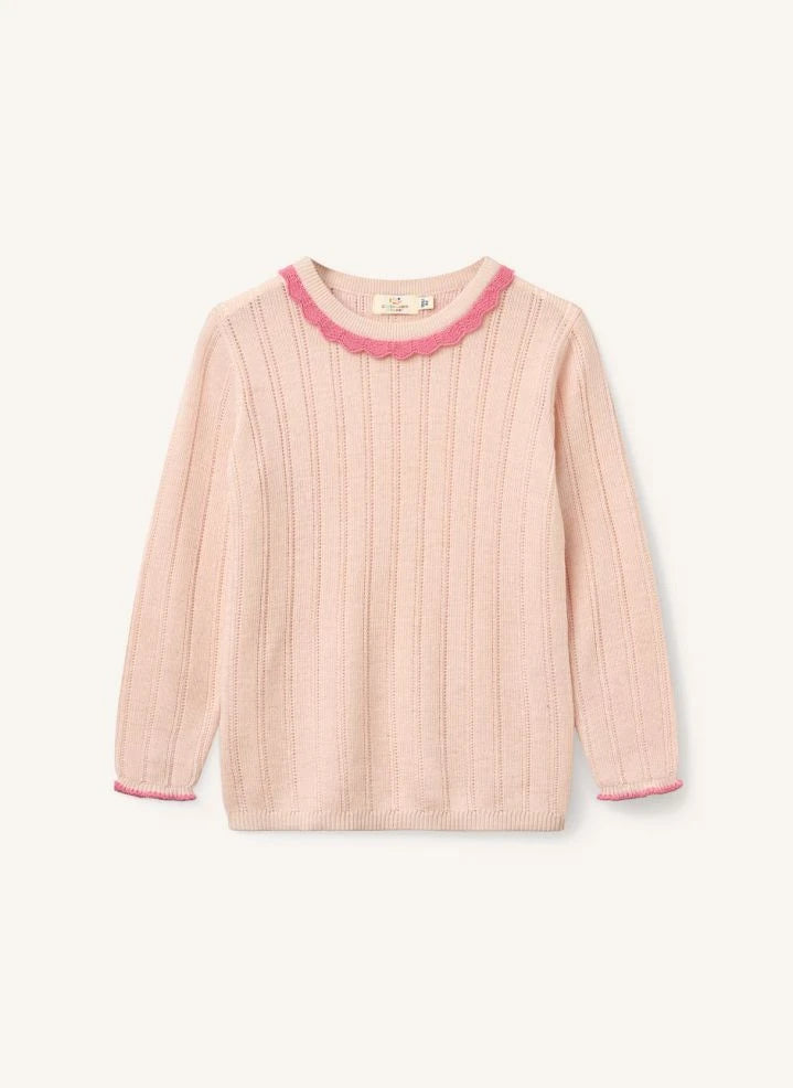 Copenhagen Colors - Jersey Pointelle de Lana Merino | Rosa Polvo