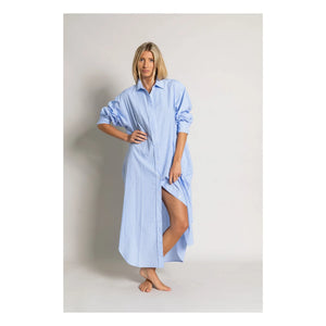 Smallable Mujer - Vestido camisa de rayas Melissa | Azul claro