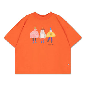 Repose AMS - Camiseta Baxy Oiseaux Algodón orgánico | Naranja
