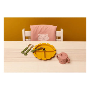 Trixie - Plato con ventosa y divisiones Mr. Lion | Amarillo