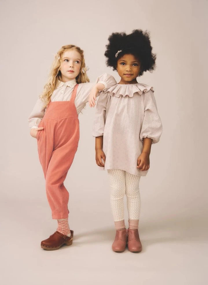 Soor Ploom - Vestido Hollie con cuello fruncido | Rosa pálido
