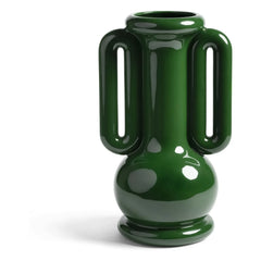 &Klevering - Florero de cerámica de gres Ánfora | Verde