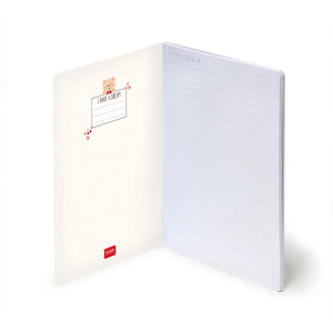 Legami - A5 Çizgili Resimli Sert Kapaklı Defter - Oyuncak Ayı