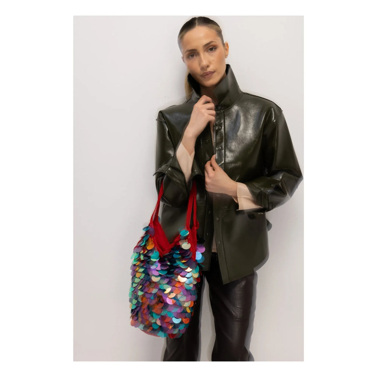 Nadia Dafri - Bolso de lentejuelas Hilal | Verde
