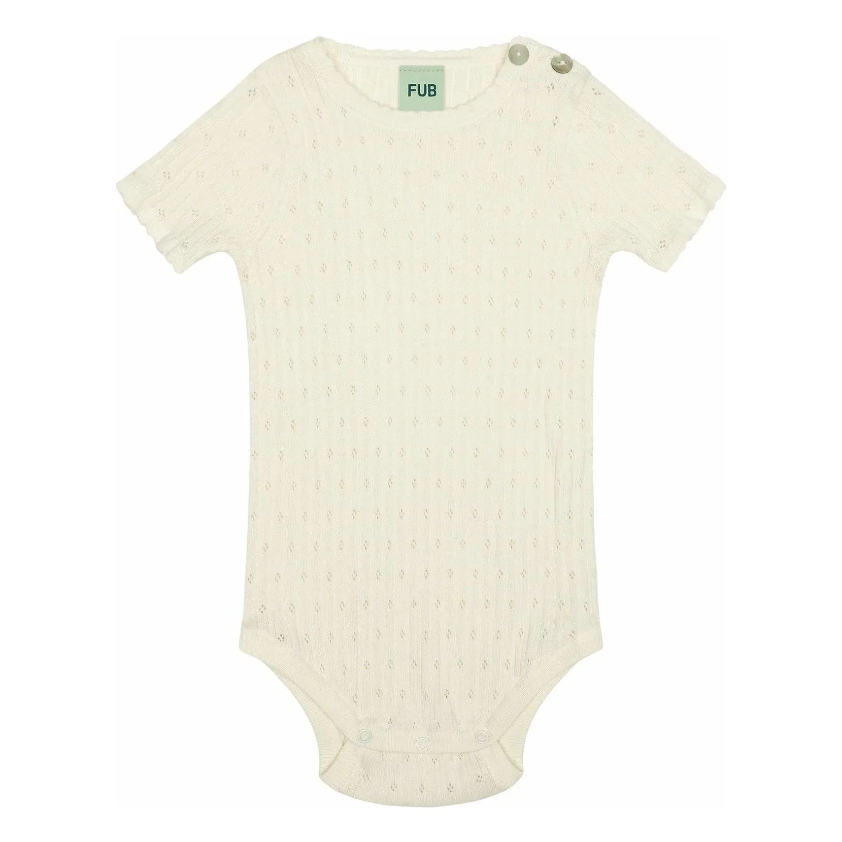 FUB - Body de algodón orgánico de punto inglés y canalé fino | Crudo