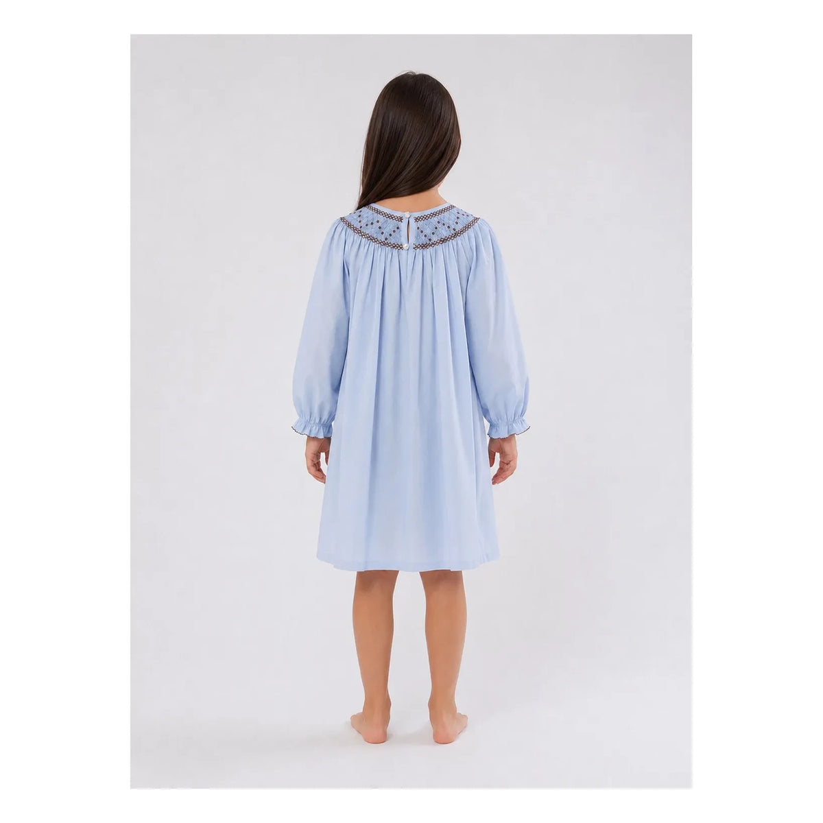 Folkloore - Vestido de Noche Bordado - Colección Infantil | Azul