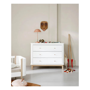 Oliver Furniture - Cómoda de 3 cajones de madera de roble | Roble