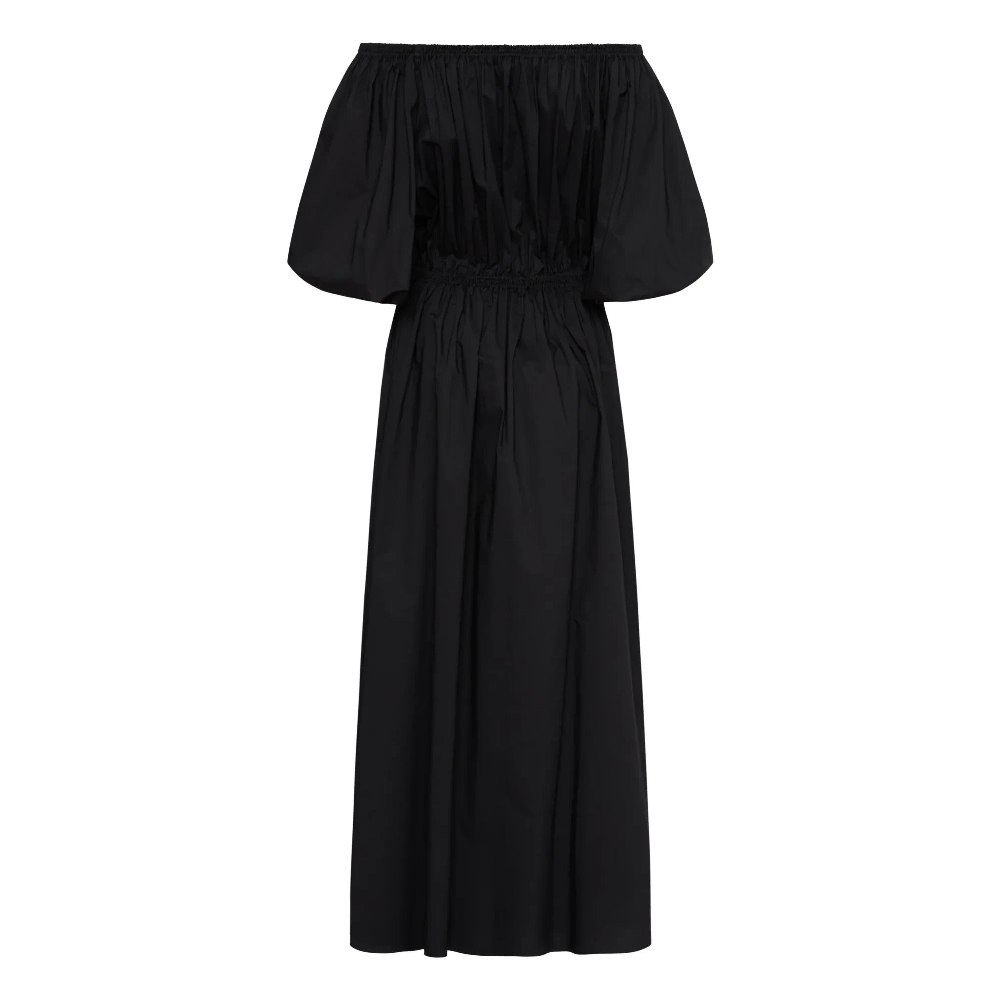 Matteau - Vestido con tirantes voluminosos | Negro