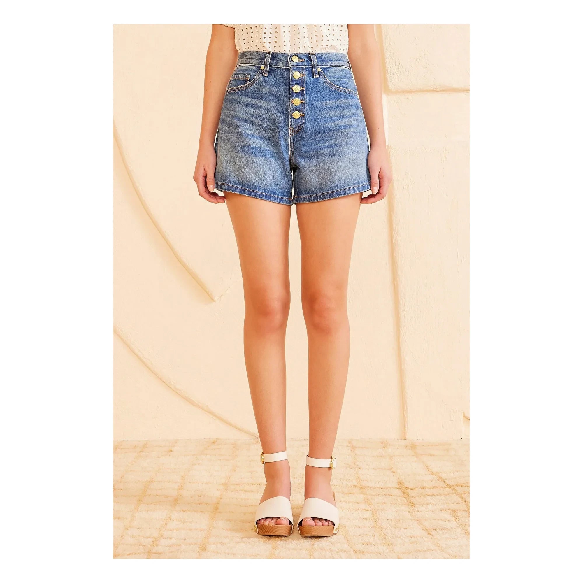 Ulla Johnson - The Greta Short | Azul medio