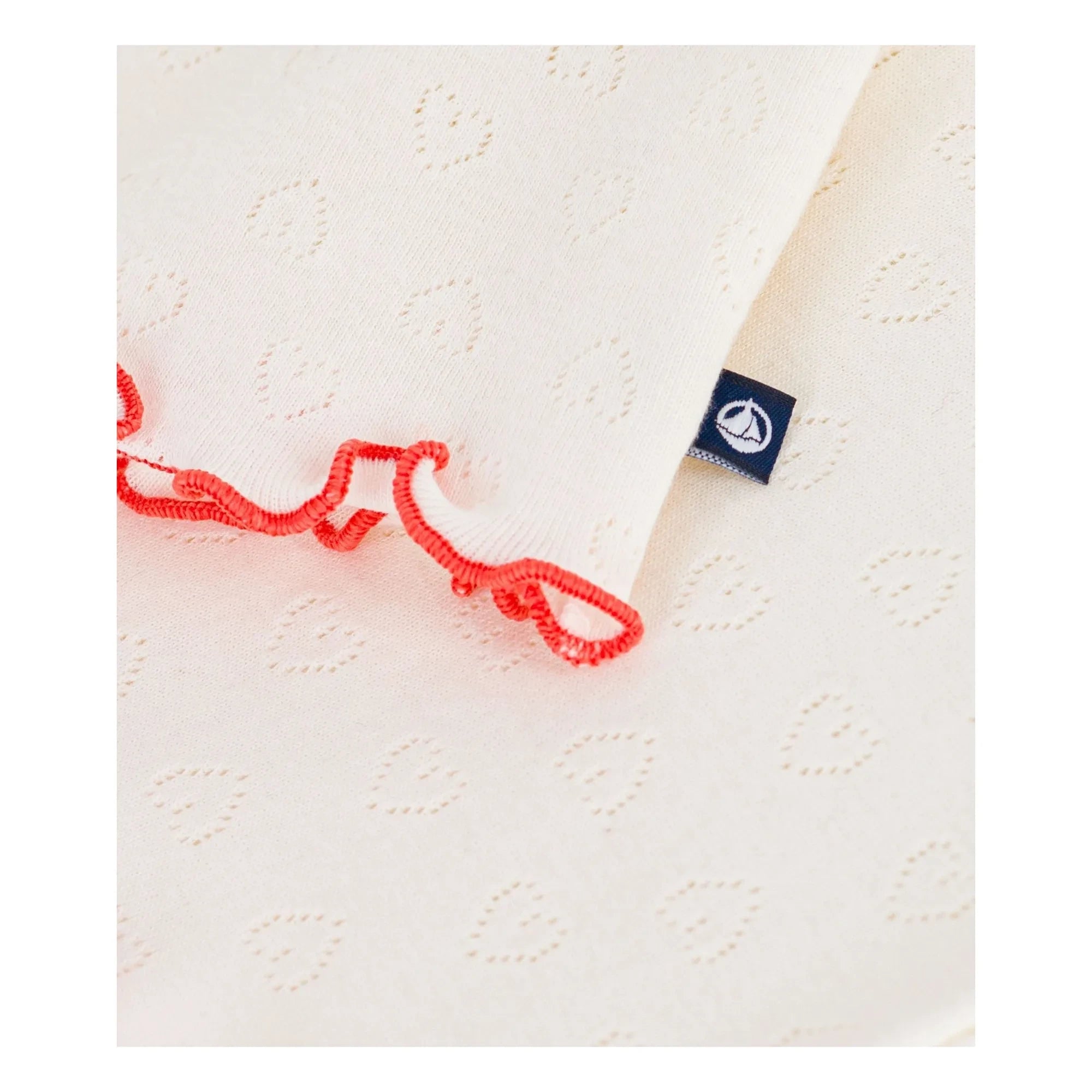 Petit Bateau - Camiseta Calados Volantes Corazones | Crudo