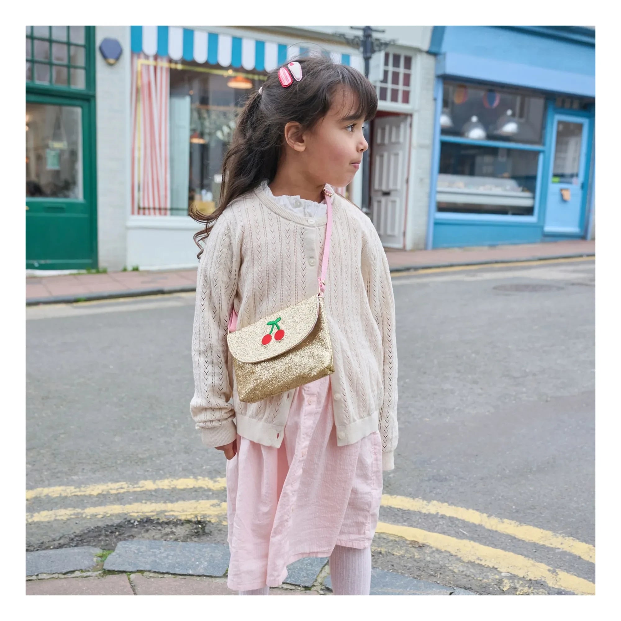 Rockahula Kids - Bolso de lentejuelas de cerezas | Oro