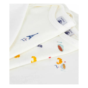 Petit Bateau - Lote 3 Bodis París Algodón Orgánico | Blanco