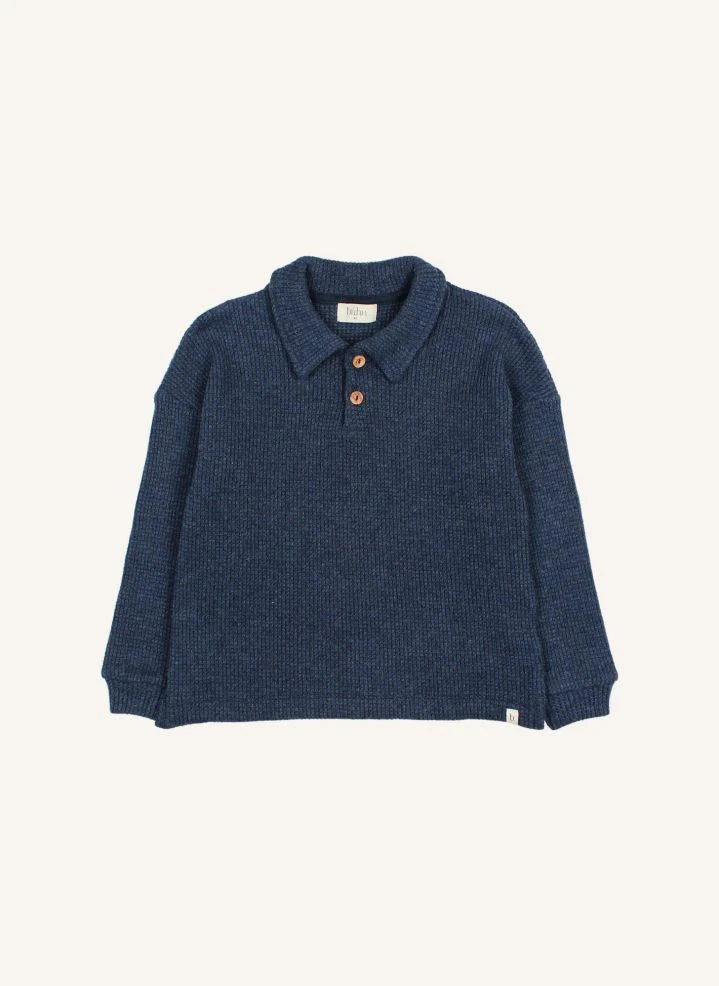 Búho - Polo Waffle | Azul marino