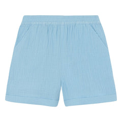 Bonton - Pantalón corto de gasa de algodón Noé | Azul claro