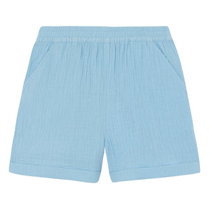 Bonton - Pantalón corto de gasa de algodón Noé | Azul claro