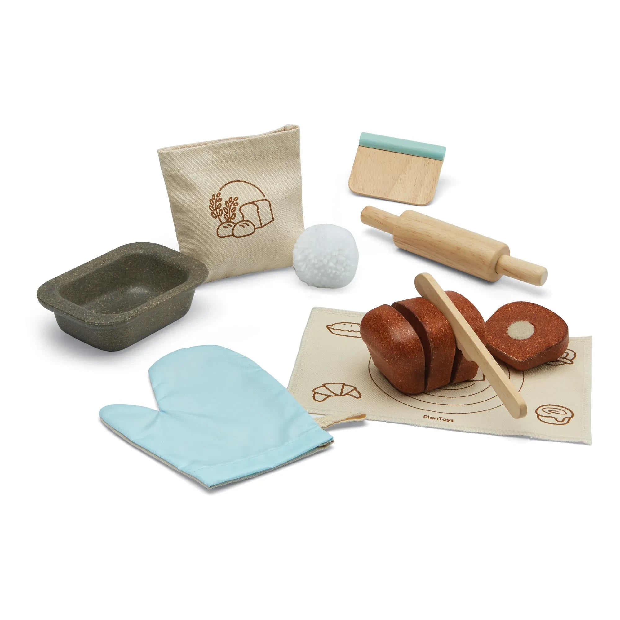 Plan Toys - Horno de juguete de madera de caucho
