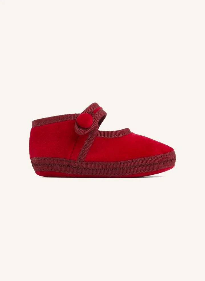 Folkloore - Zapatillas de terciopelo | Rojo