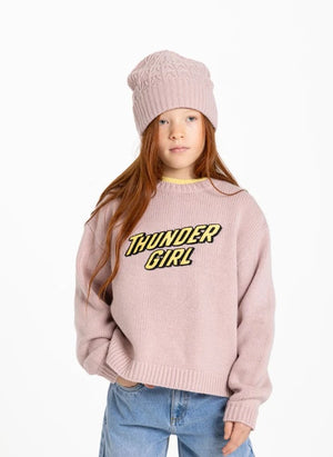 Hundred Pieces - Lacy Thunder Girl Suéter de Lana Merino | Rosa Claro