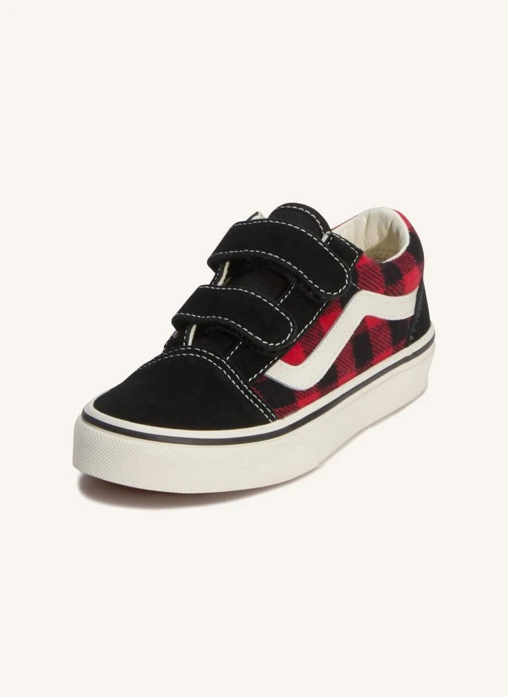 Vans - Zapatillas Scratch Old Skool V Buffalo Plaid Cuadros | Rojo