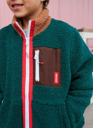 Hello Hossy - Chaqueta de forro polar con cremallera | Verde