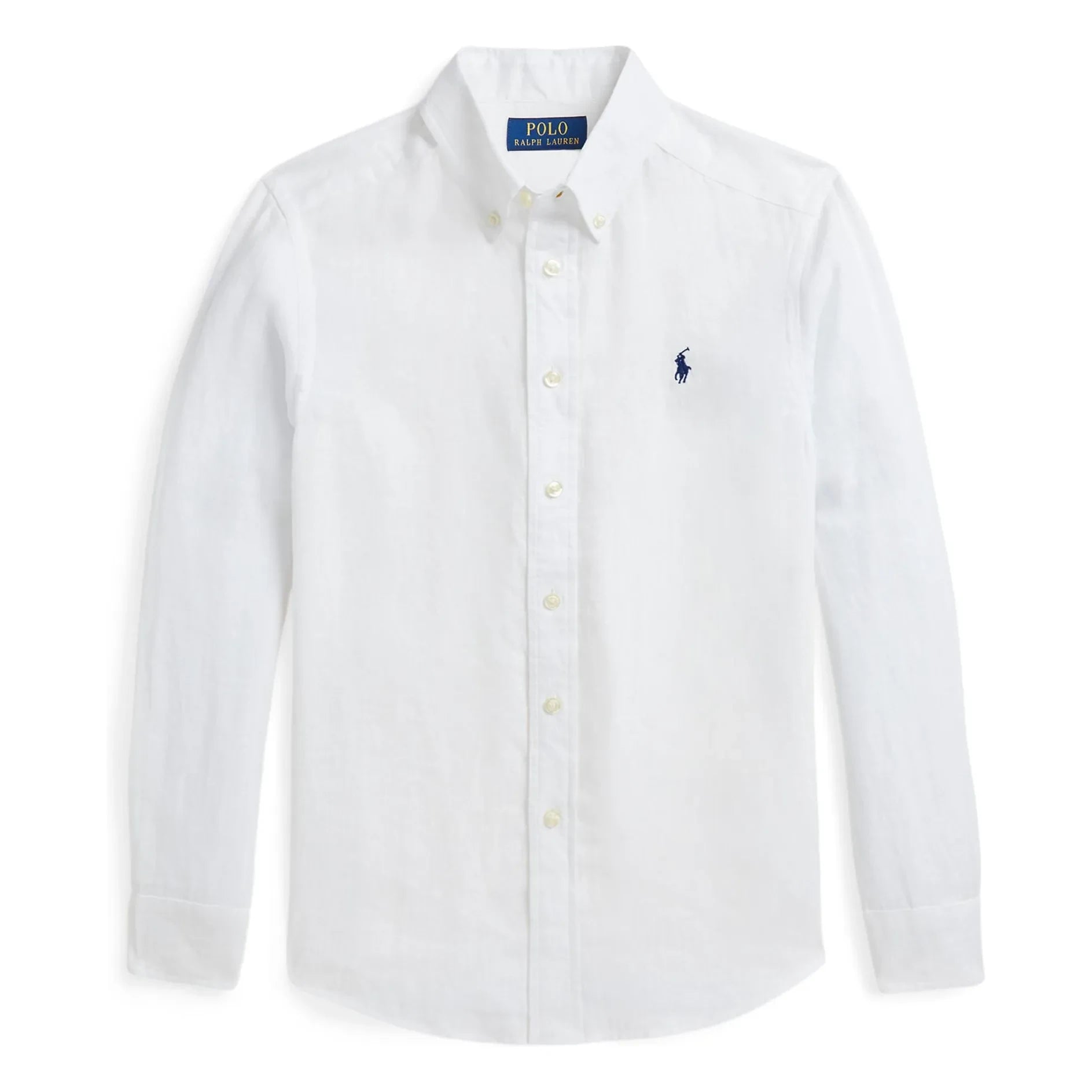 Ralph Lauren - Camisa de lino deportiva con logo | Blanco
