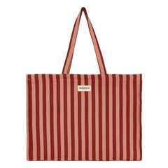 Gabrielle Paris - Bolsa de fin de semana de rayas Garance | Rojo