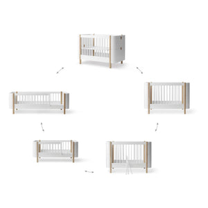 Oliver Furniture - Mini+ cuna convertible, con kit junior incluido | Blanco