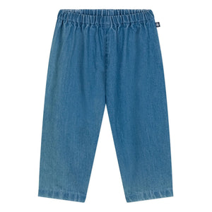 Petit Bateau - Pantalón sarouel de denim ligero | Azul vaquero