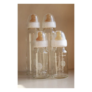 Hevea - Biberón de vidrio para bebé de 240 ml - Set de 2 unidades