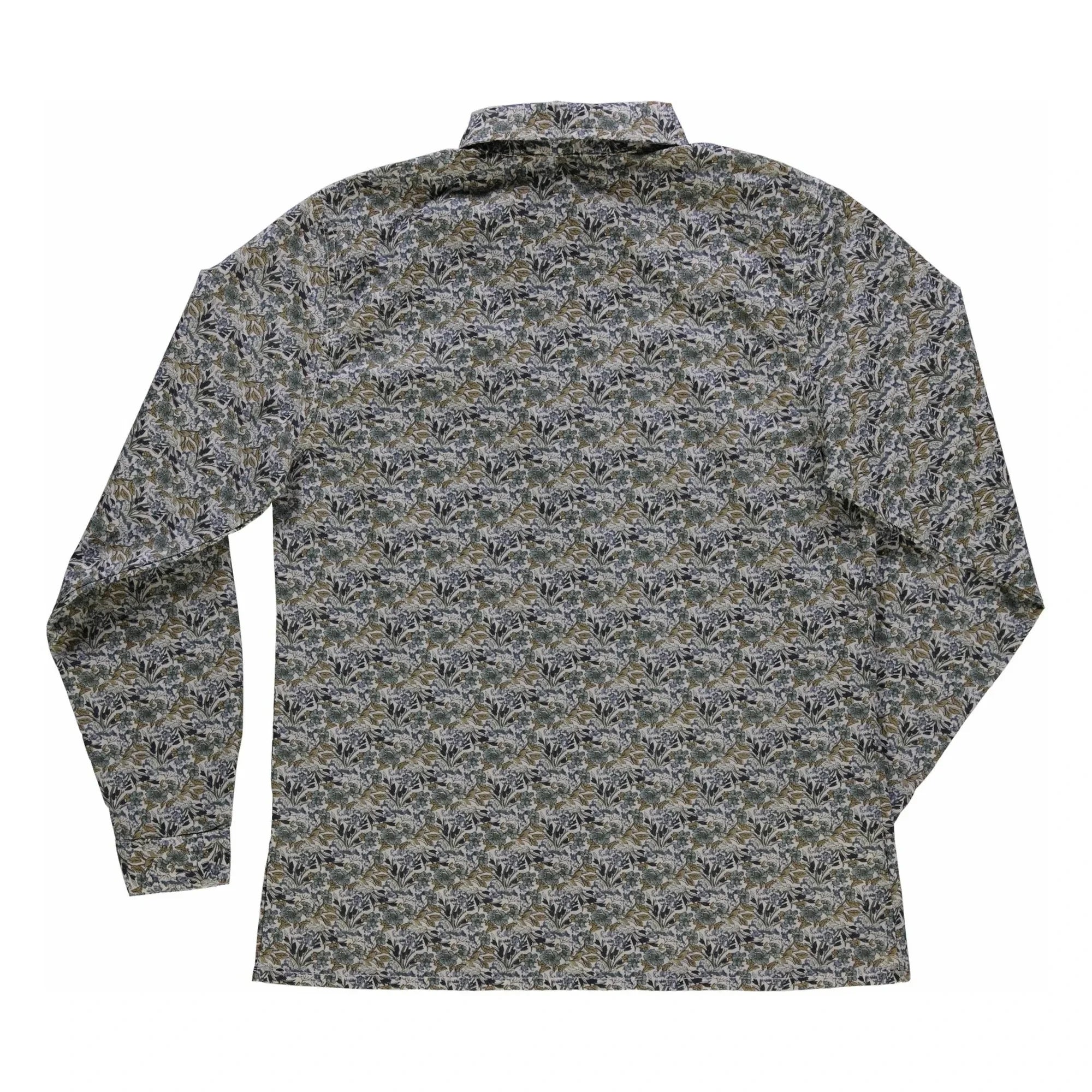 Poudre Organic - Camisa de voile de algodón estampada Capucine - Colección Mujer | Azul Verde