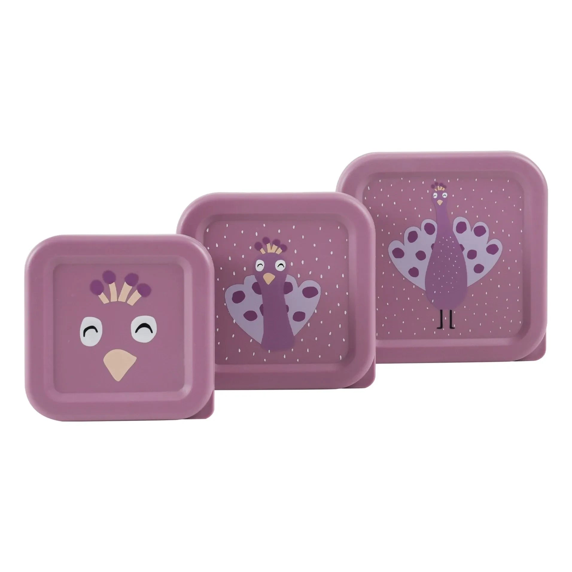 Trixie - Sra. Peacock Cajas para Aperitivos de 3 Piezas | Morado