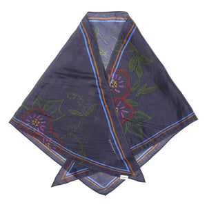 Becksöndergaard - Pañuelo triangular de seda Efloria Taby | Azul marino