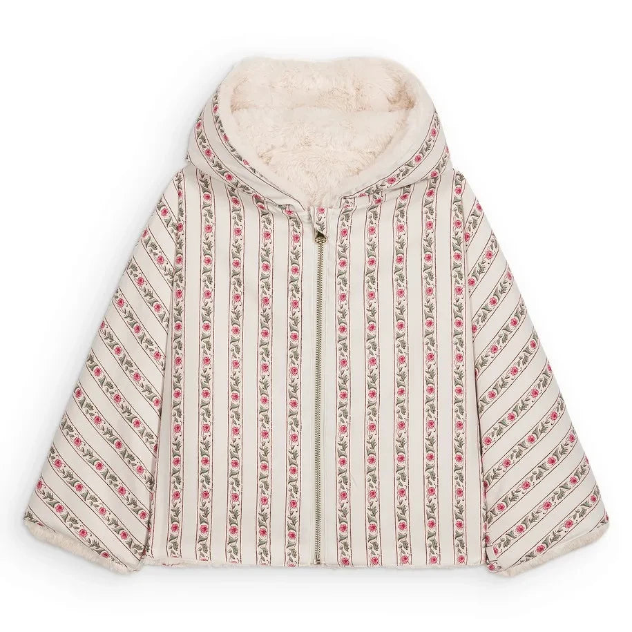 Louise Misha - Chaqueta reversible de pelo sintético | Color Crema