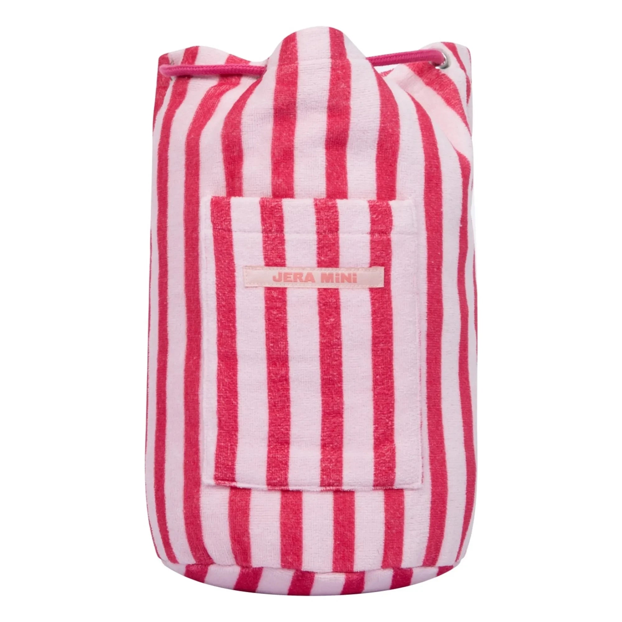 Jera Mini - Mochila de rayas con bolsillo para toallas | Rosa