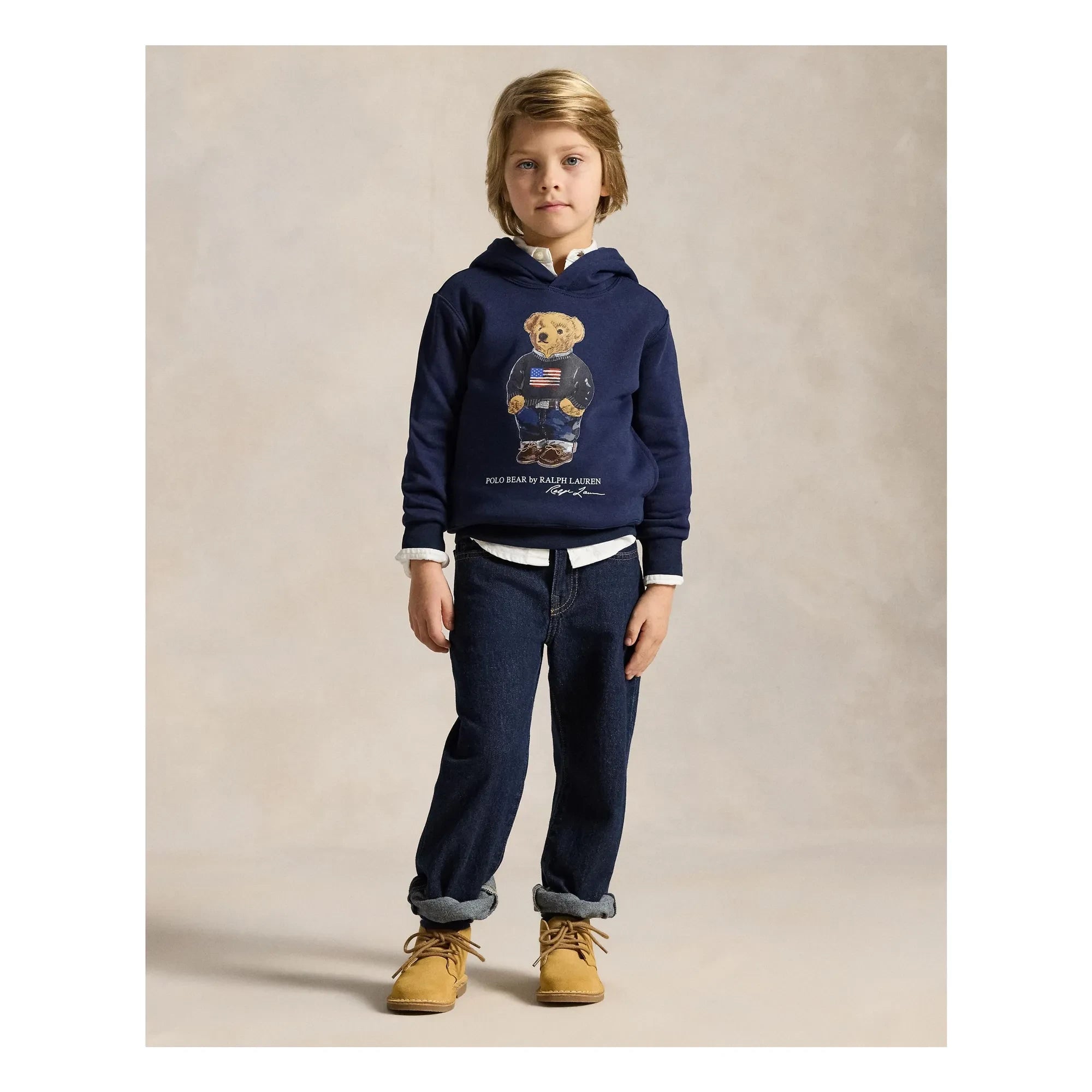Ralph Lauren - Sudadera con capucha de oso | Azul marino