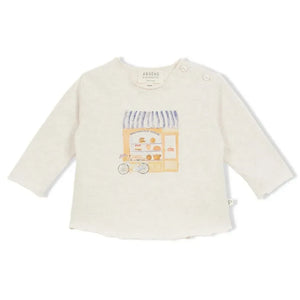 Arsène et Les Pipelettes - Organik Pamuk Bakery Tişört | Heather bej