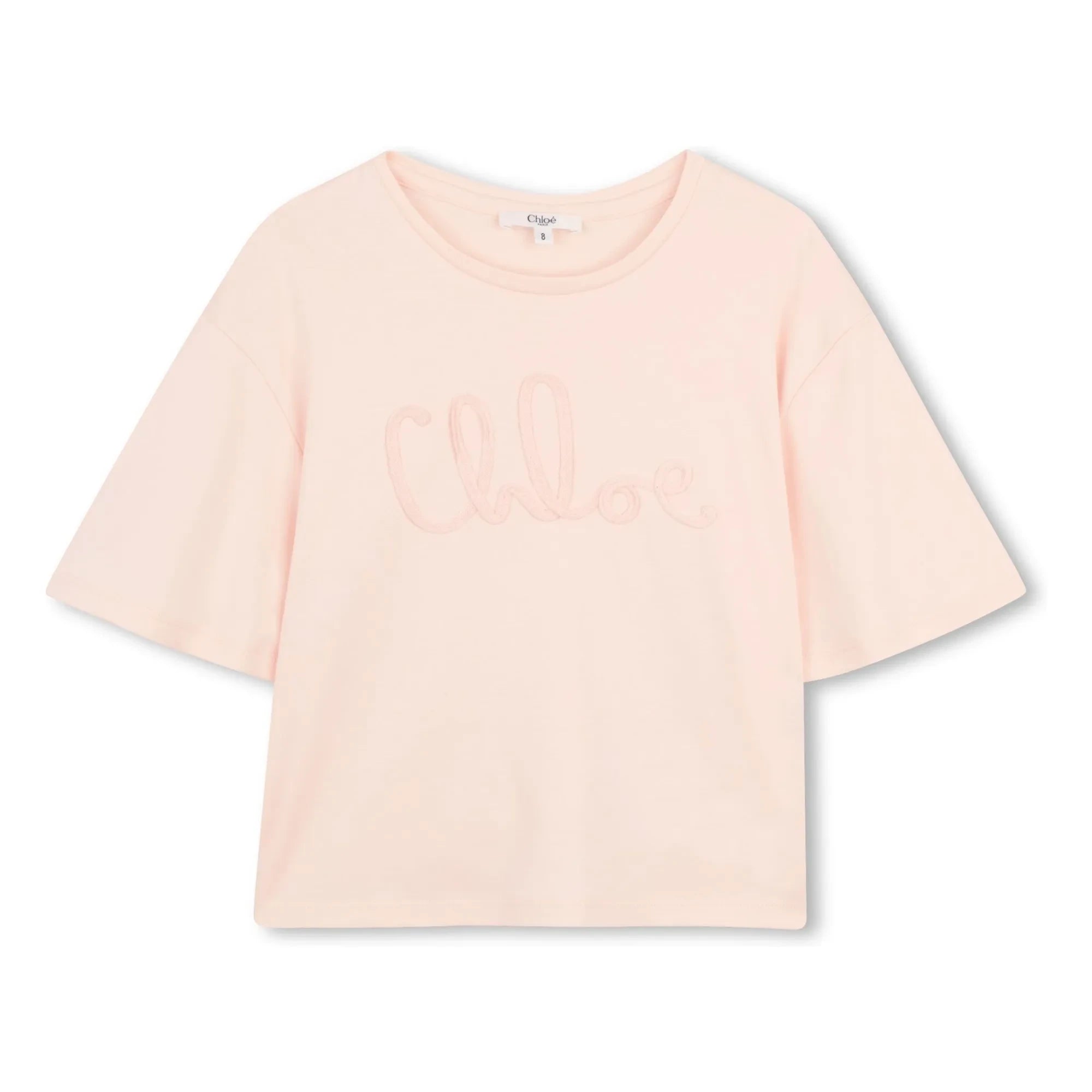 Chloé - Camiseta con logo de algodón orgánico | Melocotón