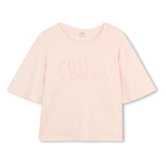Chloé - Camiseta con logo de algodón orgánico | Melocotón