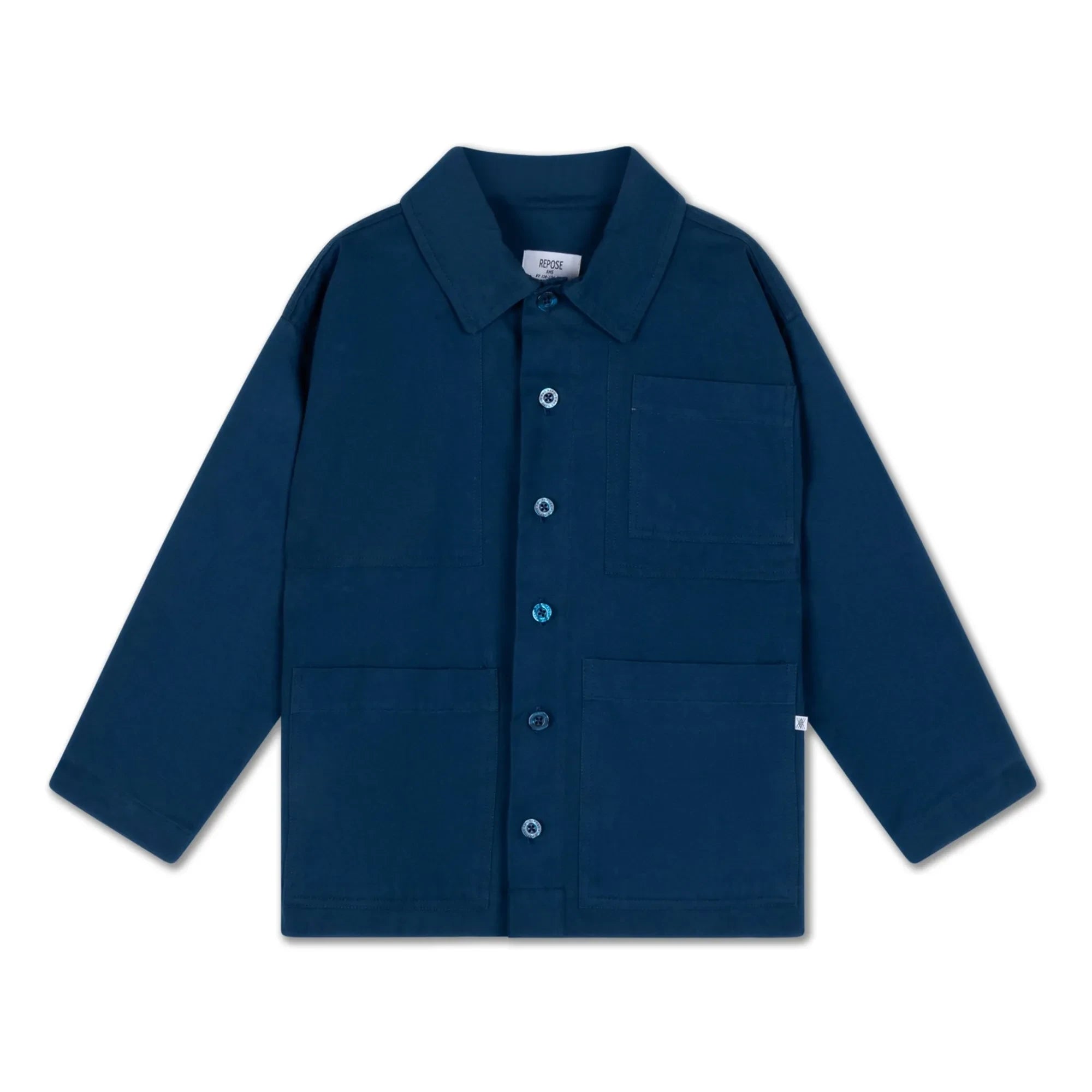 Repose AMS - Chaqueta de trabajo de algodón orgánico | Azul Oscuro