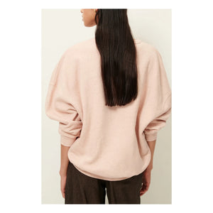 Sessùn - Sudadera Chebbi Oversize de algodón orgánico y reciclado | Rosa jaspeado