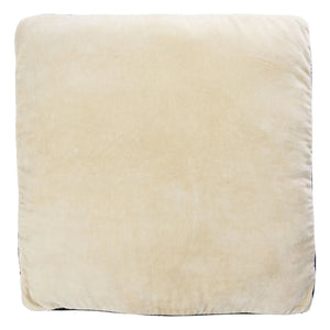 Madam Stoltz - Cojín de algodón de terciopelo para silla | Crema