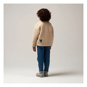 Gosoaky - Chaqueta sherpa de doble cara Leona dormida | Beige
