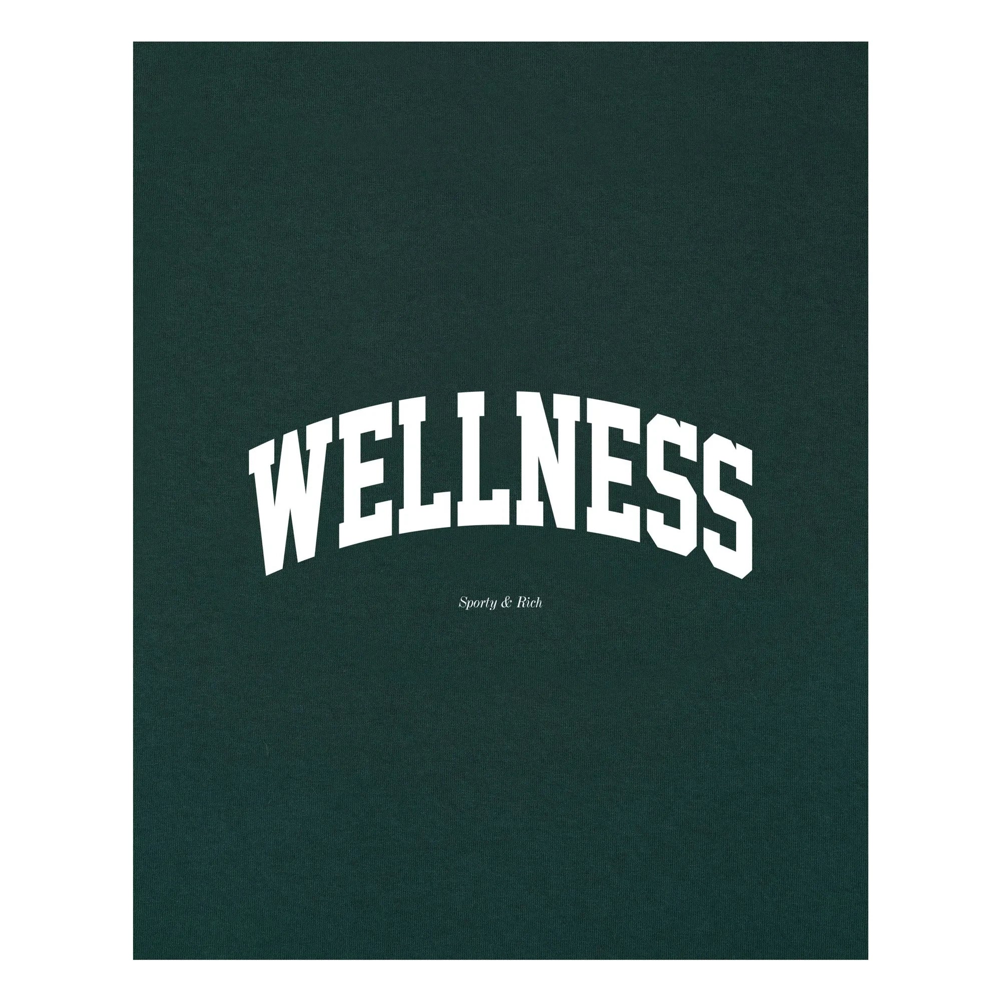 Sporty & Rich - Camiseta Wellness Ivy Algodón reciclado | Verde oscuro