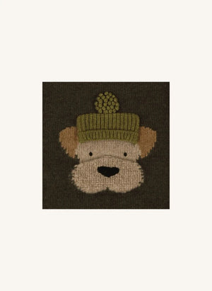 Donsje - Denn Dog Suéter de lana merino | Verde oscuro