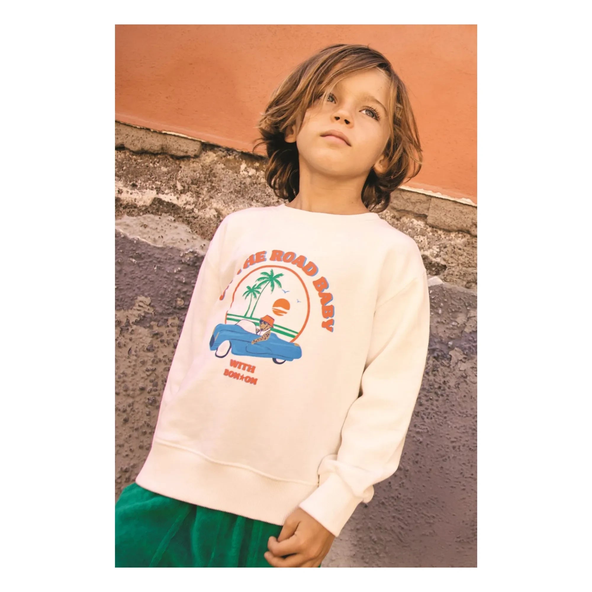 Bonton - Sudadera con Felpa 'Smile On The Road' | Crudo