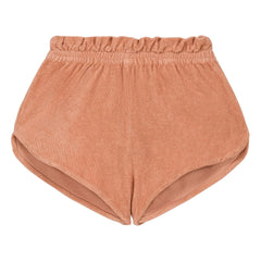 Studio Bohème - Pantalón corto de toalla de algodón orgánico Georgy | Rosa empolvado
