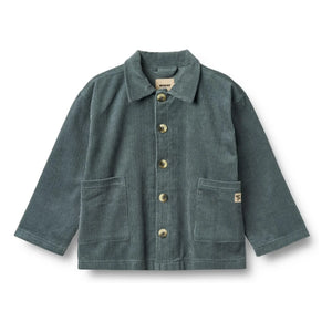 Wheat - Camisa Chaqueta de Pana de Algodón Orgánico Ada | Gris azulado