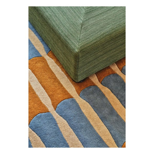 Layered - Alfombra de lana Bamboo Forest, Alice Crawley | Azul