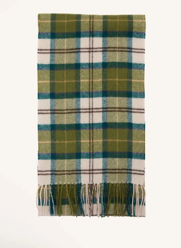 Barbour - Chal tartán de lana | Heather Green